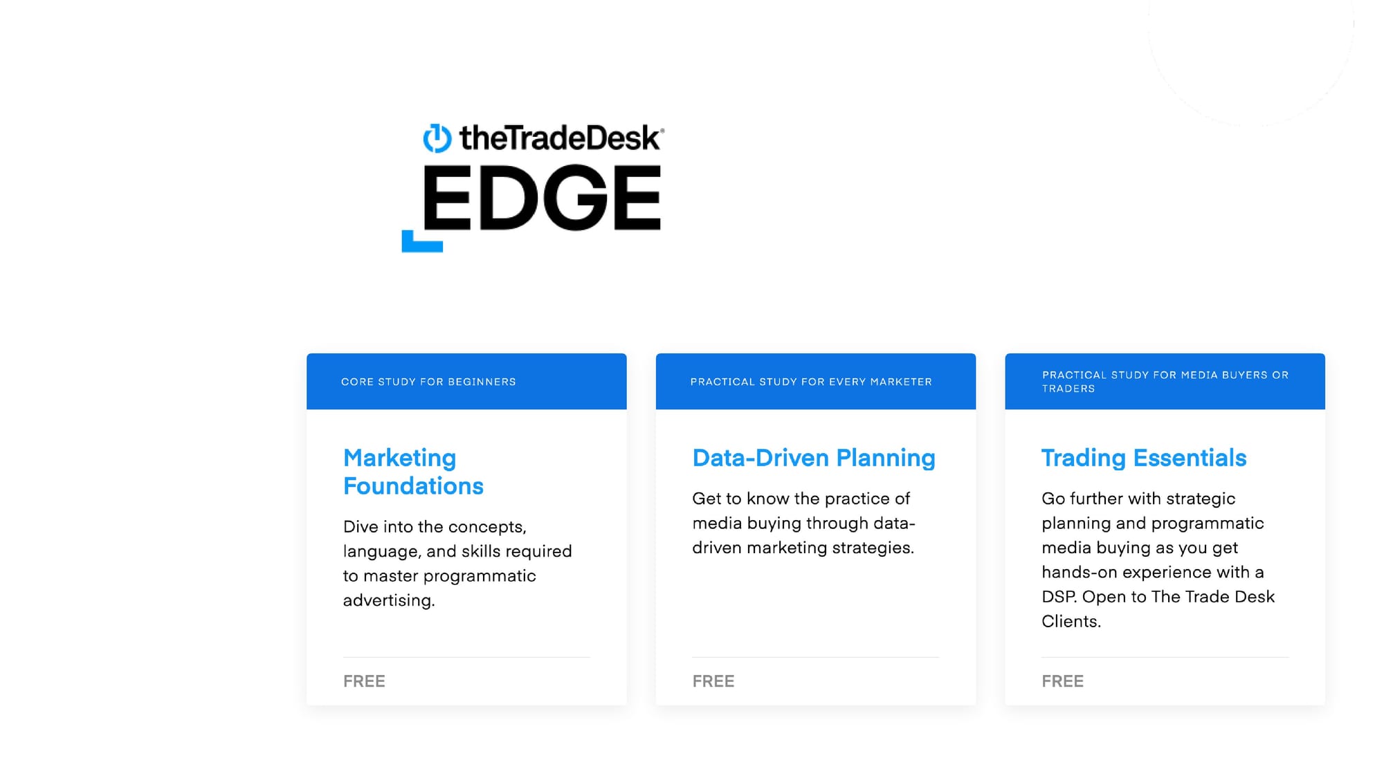The Trade Desk certifications