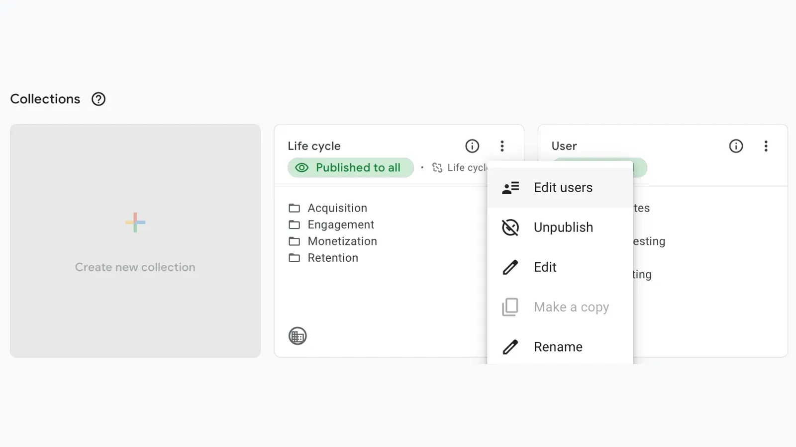 how to assign users or groups to report collections in GA360