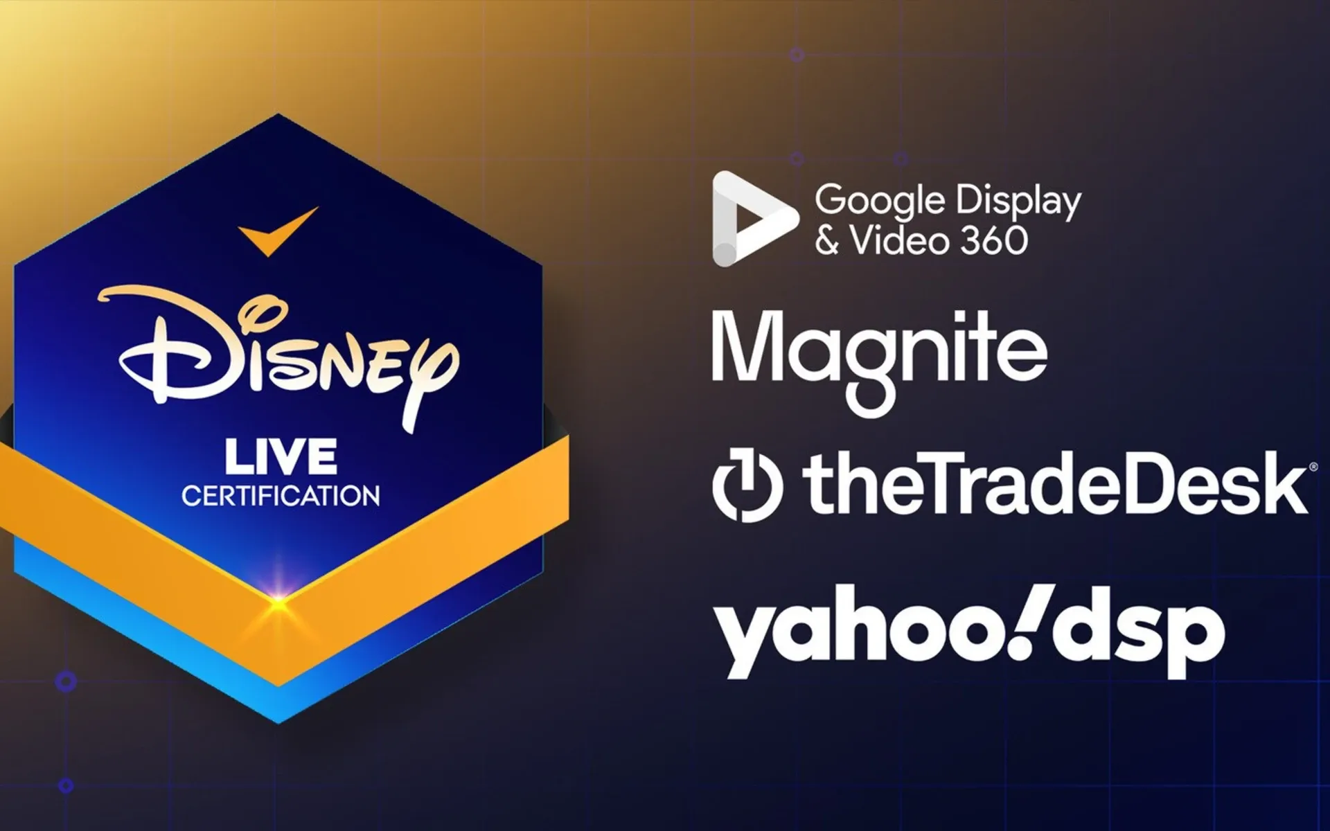 Disney certification for live streaming ads