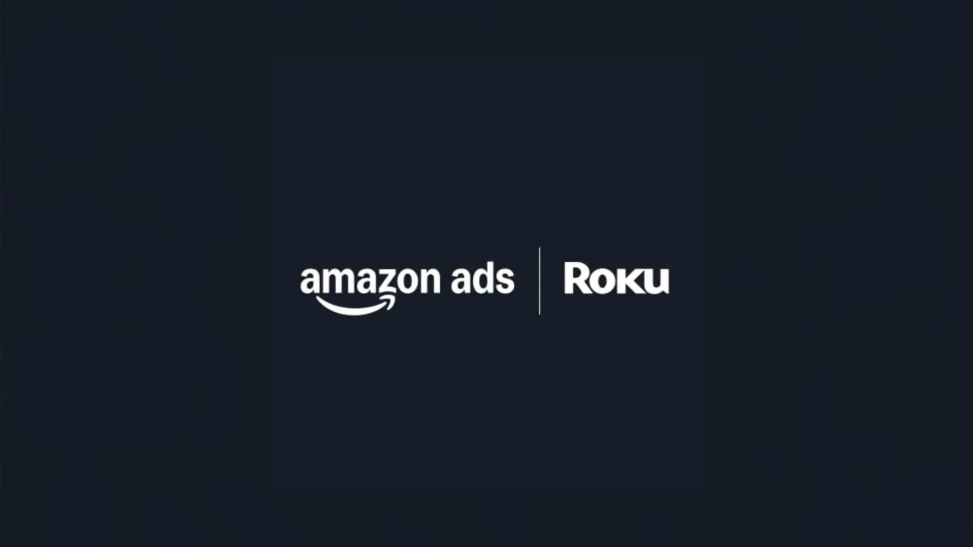 Amazon Ads and Roku logos announcing exclusive CTV partnership for 80M U.S. households through Amazon DSP