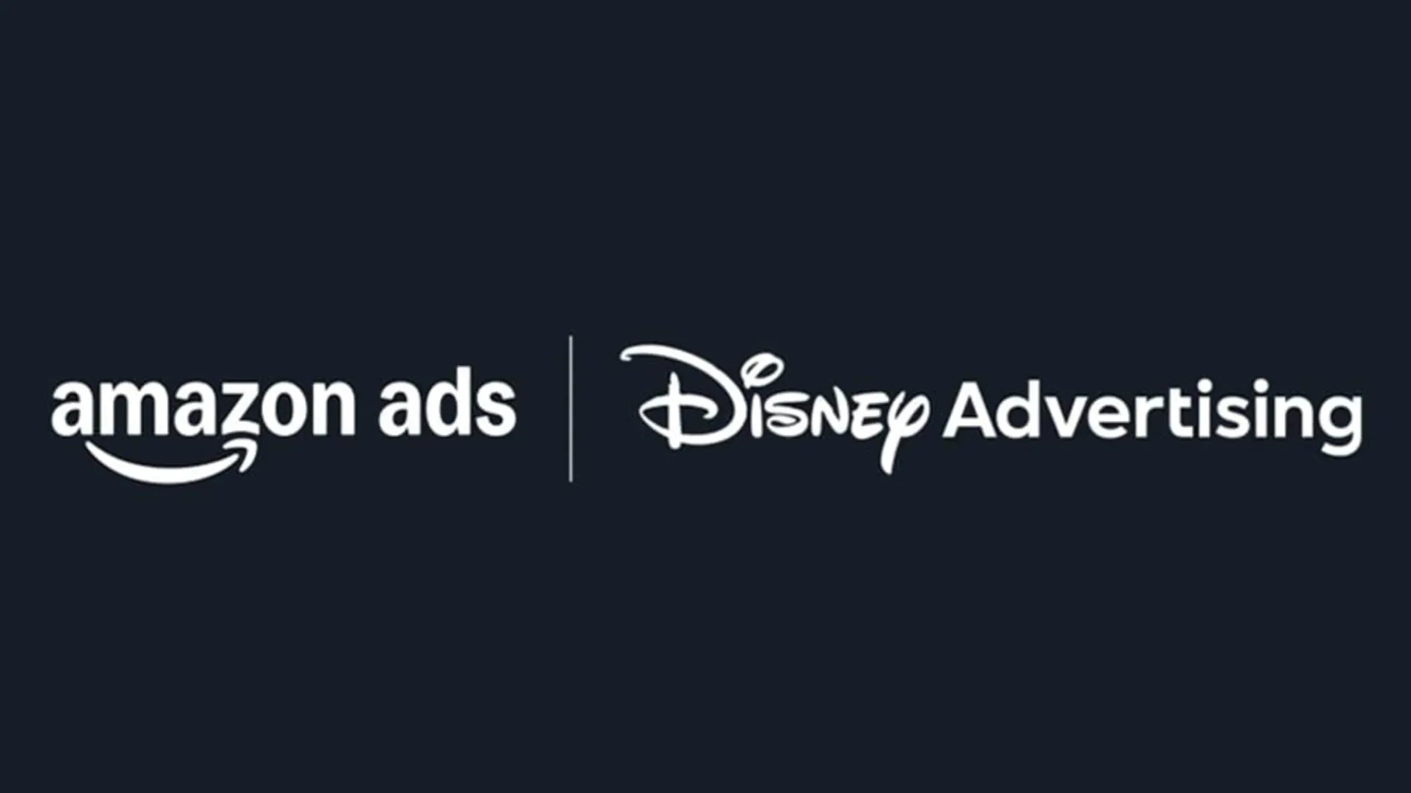 Disney and Amazon Ads logos announcing strategic integration for premium streaming inventory access.