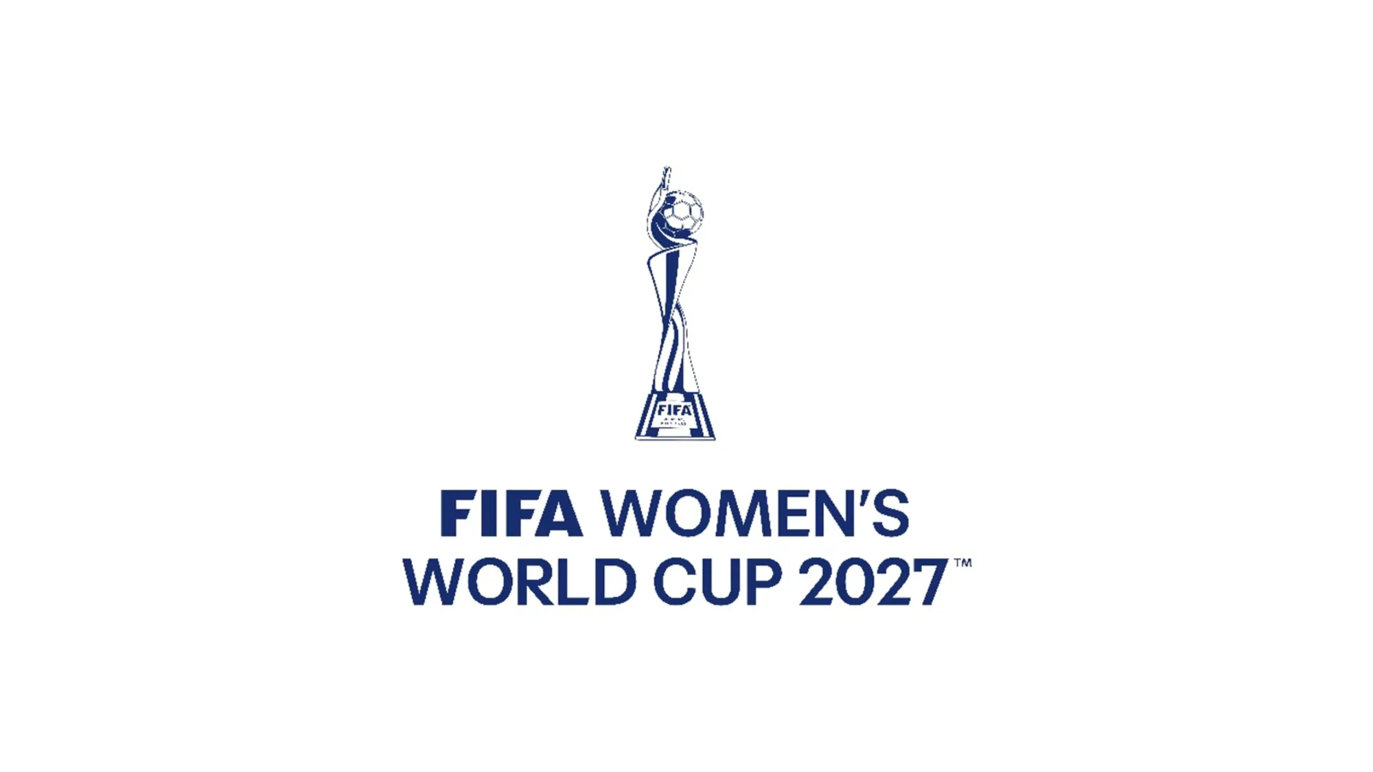 FIFA Women's World Cup 2027 trophy logo for Brazil tournament with 24 teams competing June-July