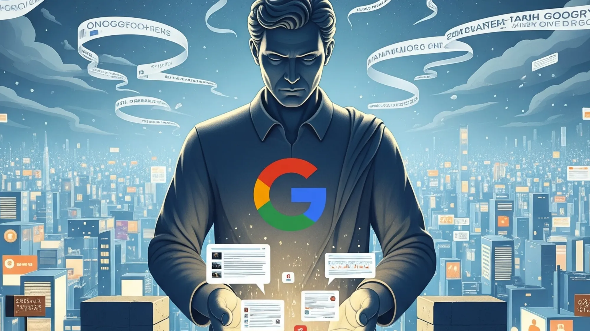 Google gatekeeper controlling digital content flow as AI Overviews reduce website traffic by 34%