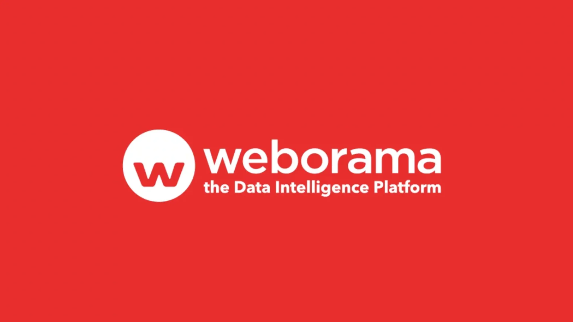 "Weborama logo on red background - French programmatic advertising platform partnering with Utiq