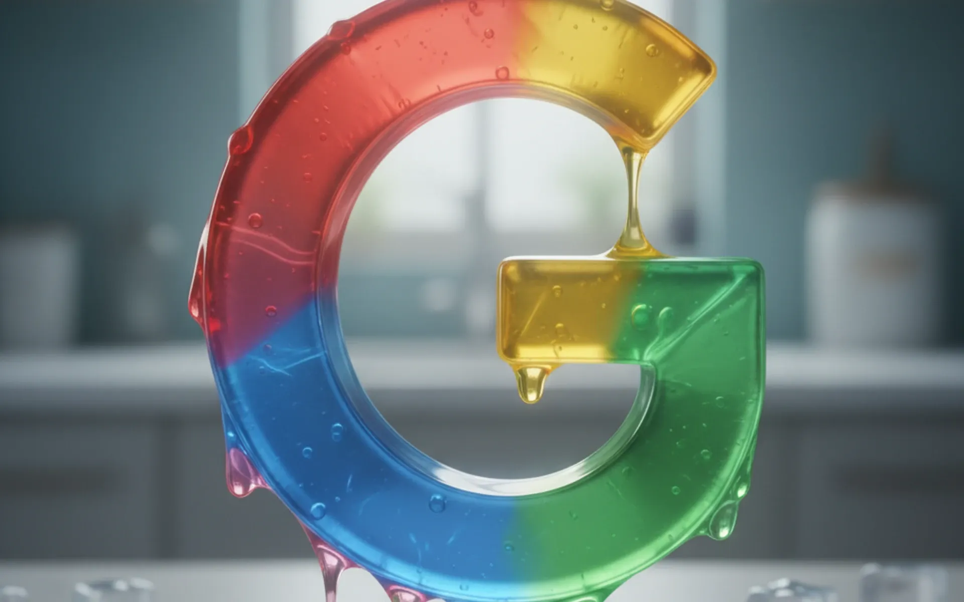 Google logo melting with colorful drops - search bug floods results with ads September 17 2025