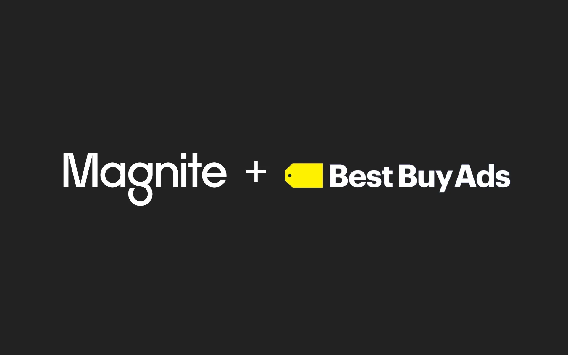 Magnite and Best Buy Ads partnership logo announcing programmatic advertising collaboration in retail media.