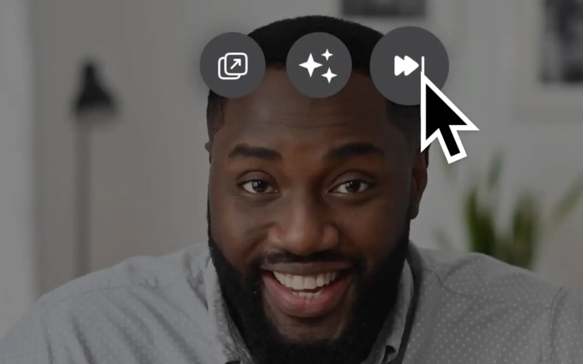 Video Skip button interface showing Opera's new experimental ad control feature for users