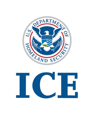 Immigration and Customs Enforcement logo as agency seeks ad tech surveillance tools