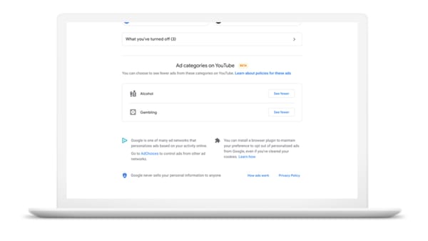 Google to add controls in Ad Settings for gambling and alcohol ads