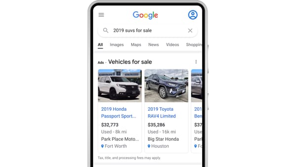 Google Vehicle Ads