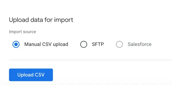 Salesforce data import in GA4