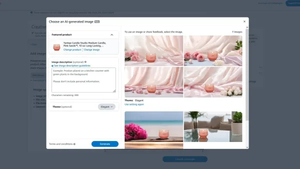 AI image generation in Sponsored Display campaigns