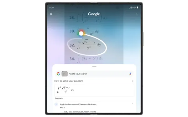 Circle to Search on the new Galaxy Z Series