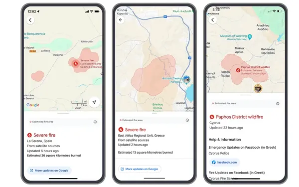 Wildfire boundary maps