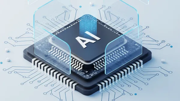 AI chip with transparent glass shield representing Anthropic's new transparency framework for frontier models.