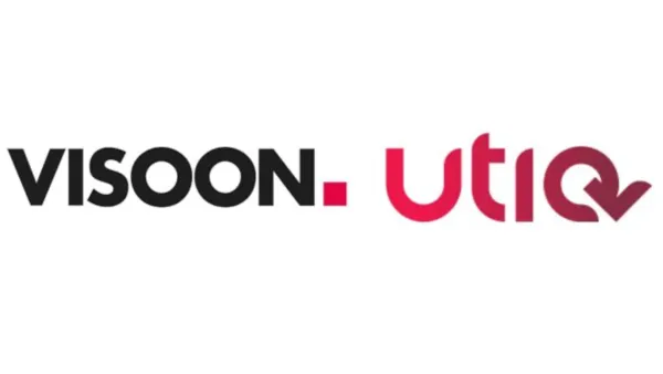 Visoon and Utiq logos showcasing partnership for privacy-first addressable TV advertising technology.