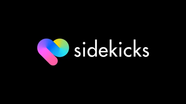 AI platform Sidekicks logo featuring gradient speech bubble design for media industry automation