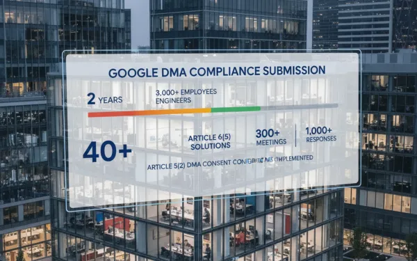 Google DMA compliance data: 2 years, 3,000+ engineers, 40+ Article 6(5) solutions, 300+ meetings