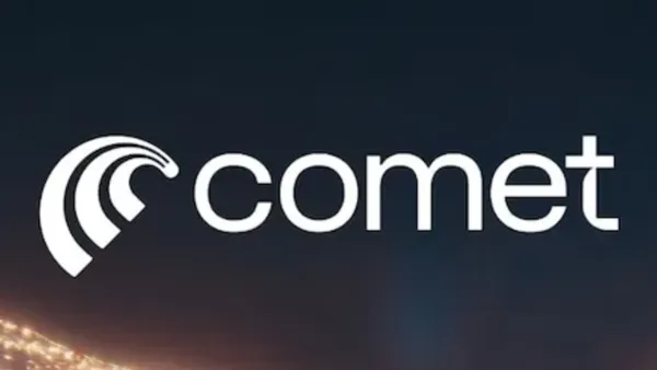 Perplexity Comet browser logo announcing free public release October 2025