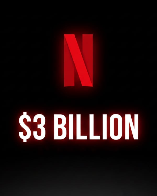 Netflix logo with $3 billion advertising revenue target for 2026 streaming platform growth
