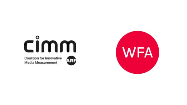 CIMM and WFA logos announcing European cross-media measurement strategic review initiative