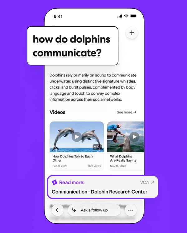 Yahoo Scout answer engine displaying AI-generated response with video results and source citations